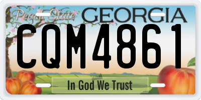 GA license plate CQM4861