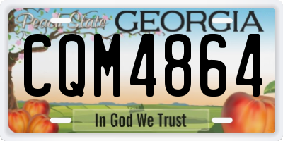 GA license plate CQM4864