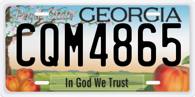 GA license plate CQM4865