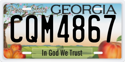 GA license plate CQM4867