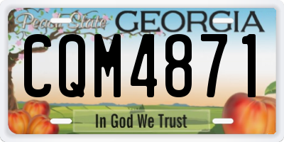 GA license plate CQM4871