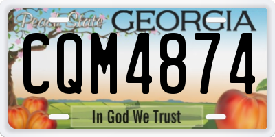 GA license plate CQM4874