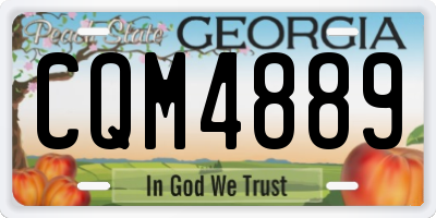 GA license plate CQM4889