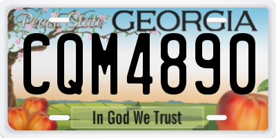 GA license plate CQM4890