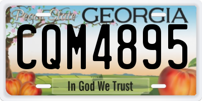 GA license plate CQM4895