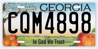 GA license plate CQM4898