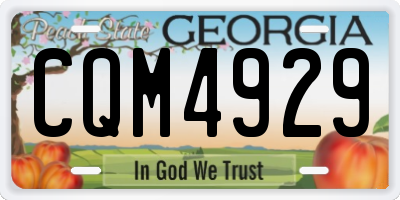 GA license plate CQM4929