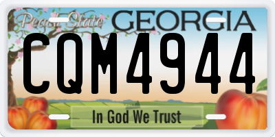 GA license plate CQM4944