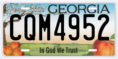 GA license plate CQM4952