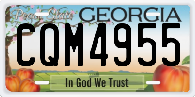 GA license plate CQM4955