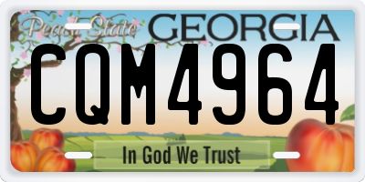 GA license plate CQM4964
