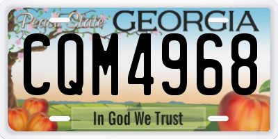 GA license plate CQM4968