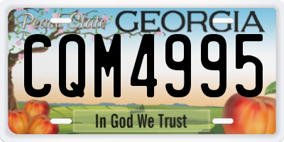 GA license plate CQM4995