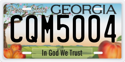 GA license plate CQM5004