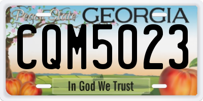 GA license plate CQM5023