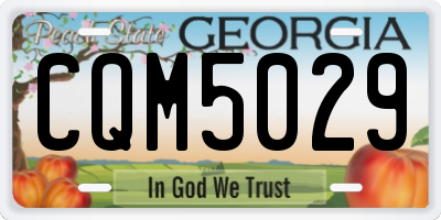 GA license plate CQM5029