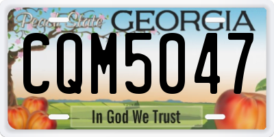GA license plate CQM5047