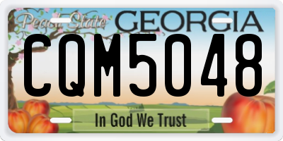 GA license plate CQM5048