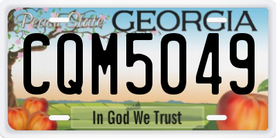 GA license plate CQM5049
