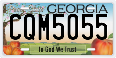 GA license plate CQM5055