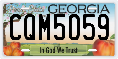 GA license plate CQM5059