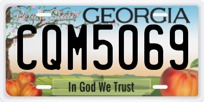 GA license plate CQM5069