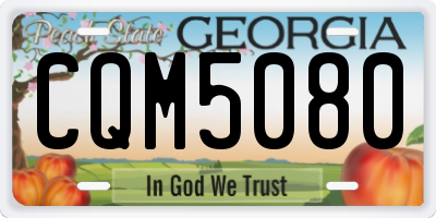 GA license plate CQM5080