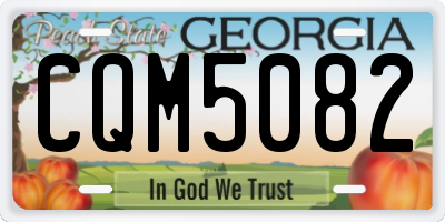 GA license plate CQM5082