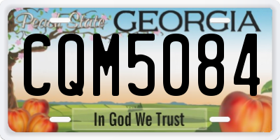 GA license plate CQM5084