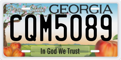 GA license plate CQM5089