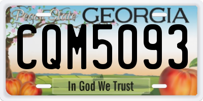 GA license plate CQM5093