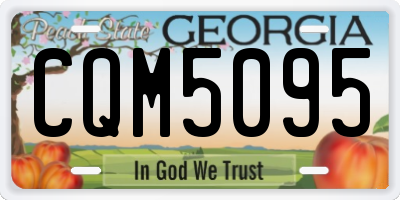 GA license plate CQM5095