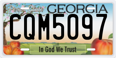 GA license plate CQM5097
