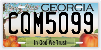 GA license plate CQM5099