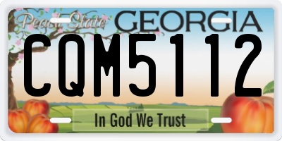 GA license plate CQM5112