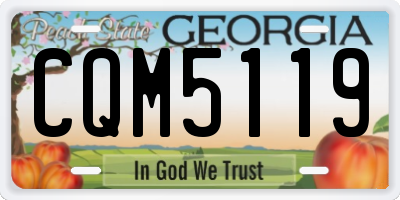 GA license plate CQM5119