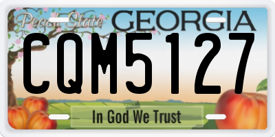 GA license plate CQM5127