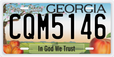 GA license plate CQM5146