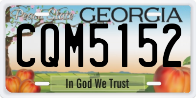 GA license plate CQM5152