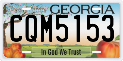 GA license plate CQM5153