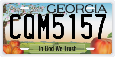 GA license plate CQM5157