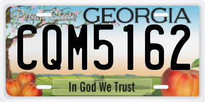GA license plate CQM5162