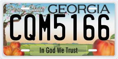 GA license plate CQM5166