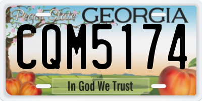 GA license plate CQM5174