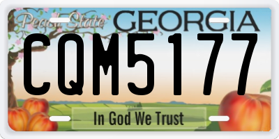 GA license plate CQM5177