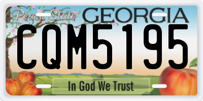 GA license plate CQM5195