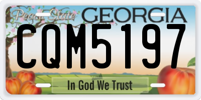 GA license plate CQM5197