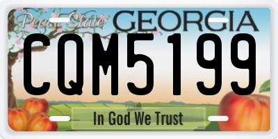 GA license plate CQM5199