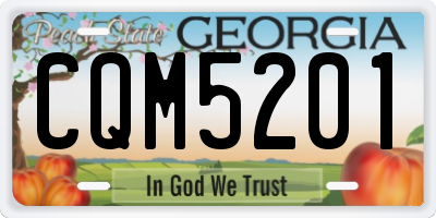 GA license plate CQM5201