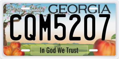 GA license plate CQM5207